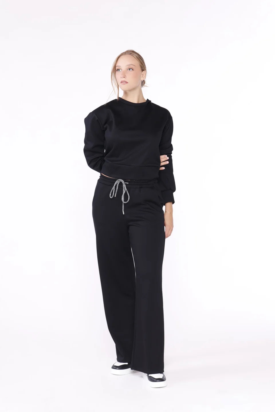 PANTALONE comodo monocolore con tasche e laccetto da stringere in chiusura ONEWORLD HYBRID